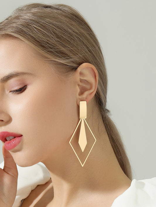 Geo Decor Drop Earrings - Seen Mai