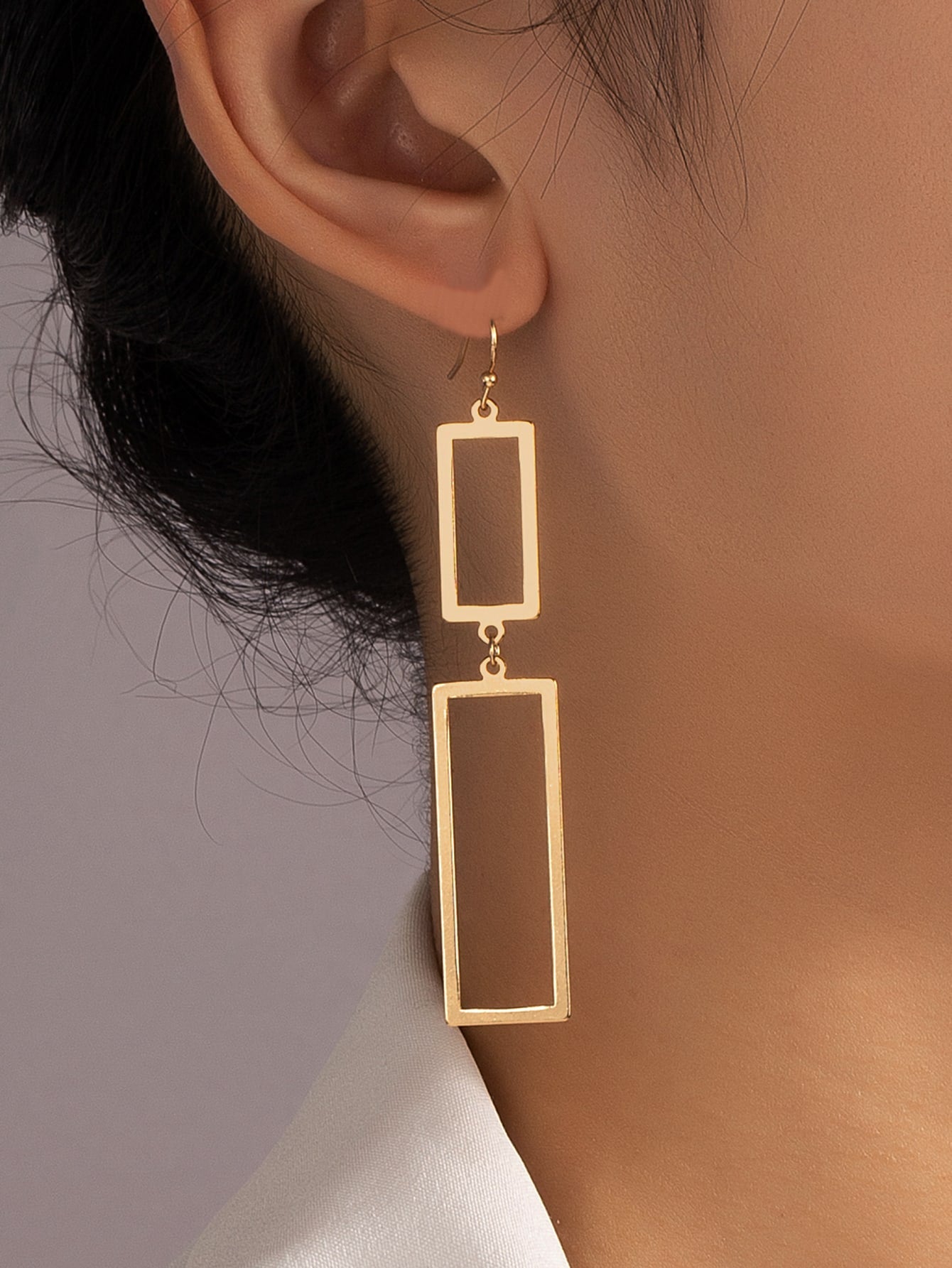 Rectangle Drop Earrings - Seen Mai