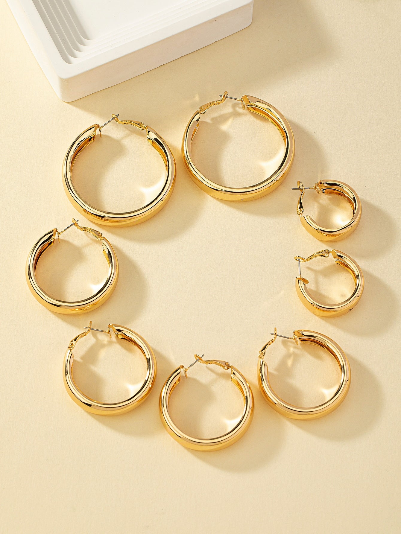 4pairs/set Minimalist Hoop Earrings - Seen Mai