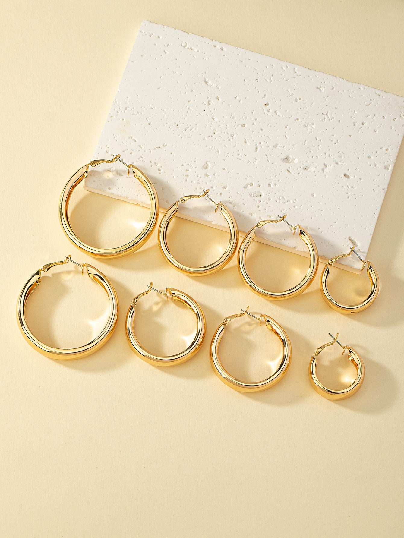 4pairs/set Minimalist Hoop Earrings - Seen Mai