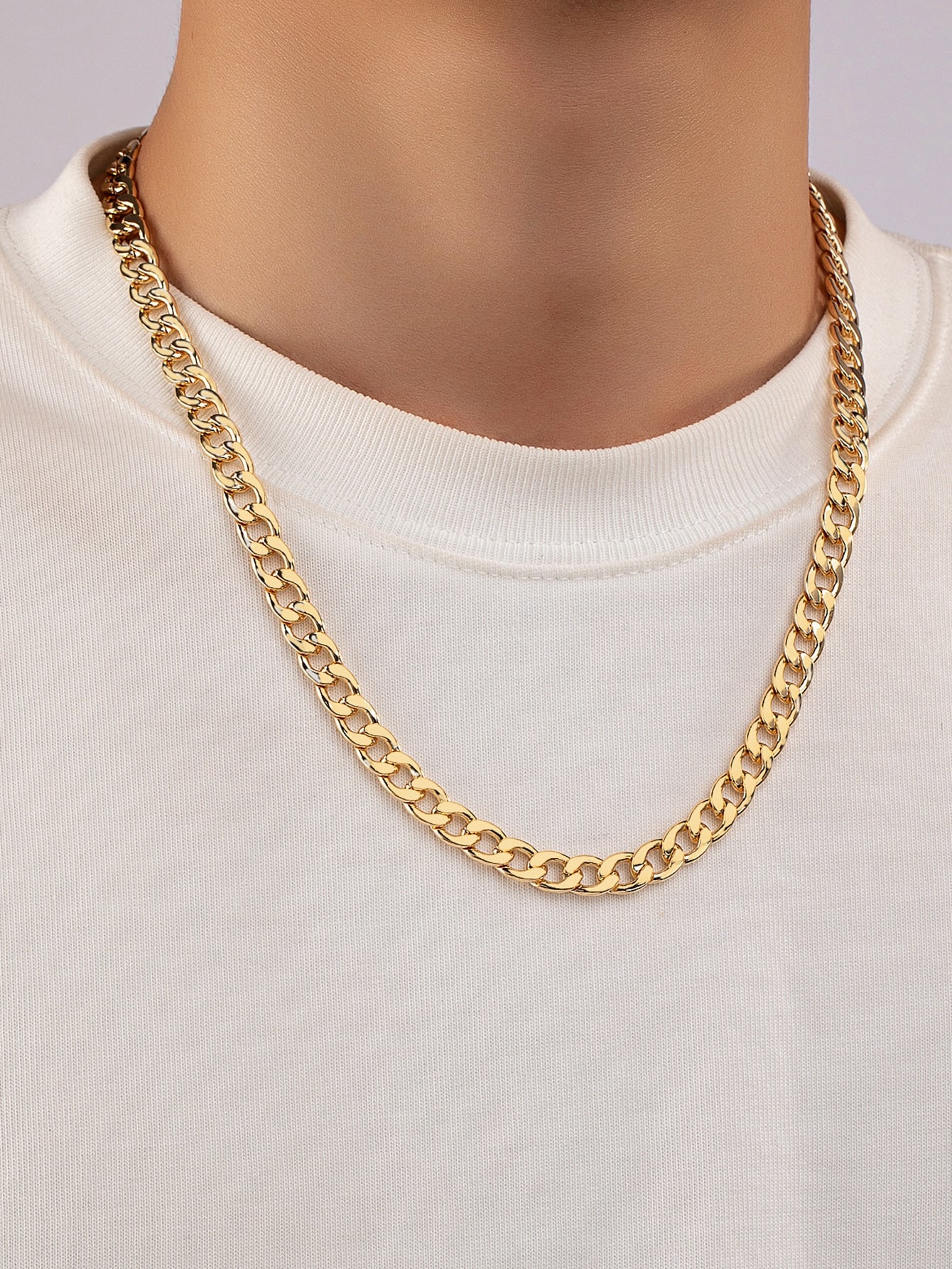 Fashionable and Popular Men Minimalist Chain Necklace Alloy for Jewelry Gift and for a Stylish Look - Seen Mai