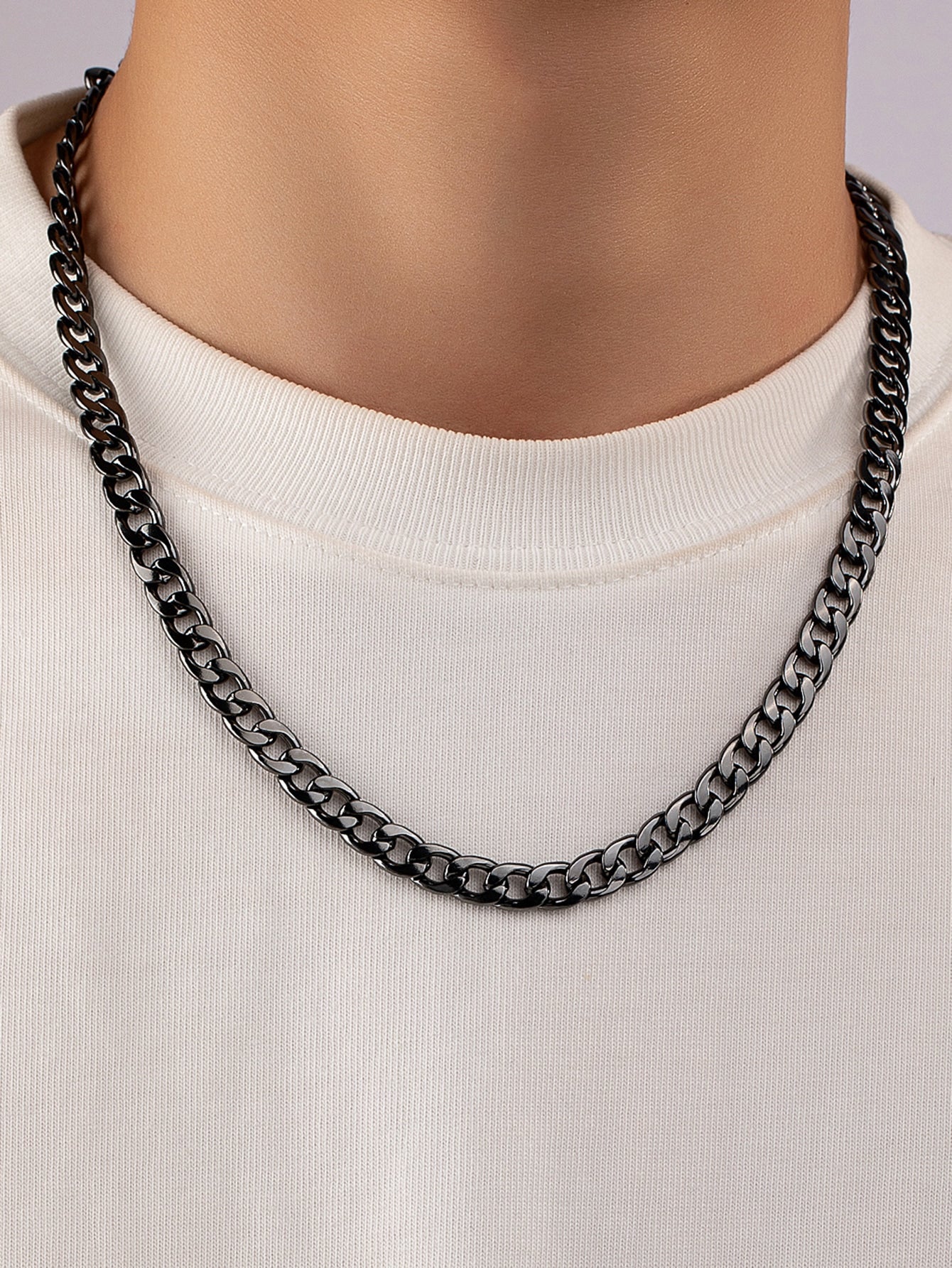 Fashionable and Popular Men Minimalist Chain Necklace Alloy for Jewelry Gift and for a Stylish Look - Seen Mai