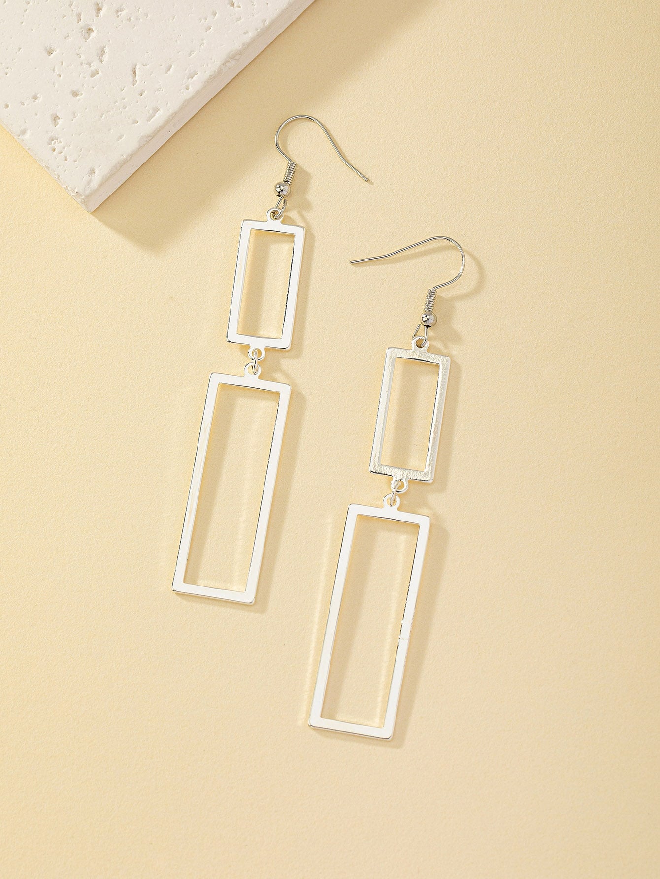 Rectangle Drop Earrings - Seen Mai