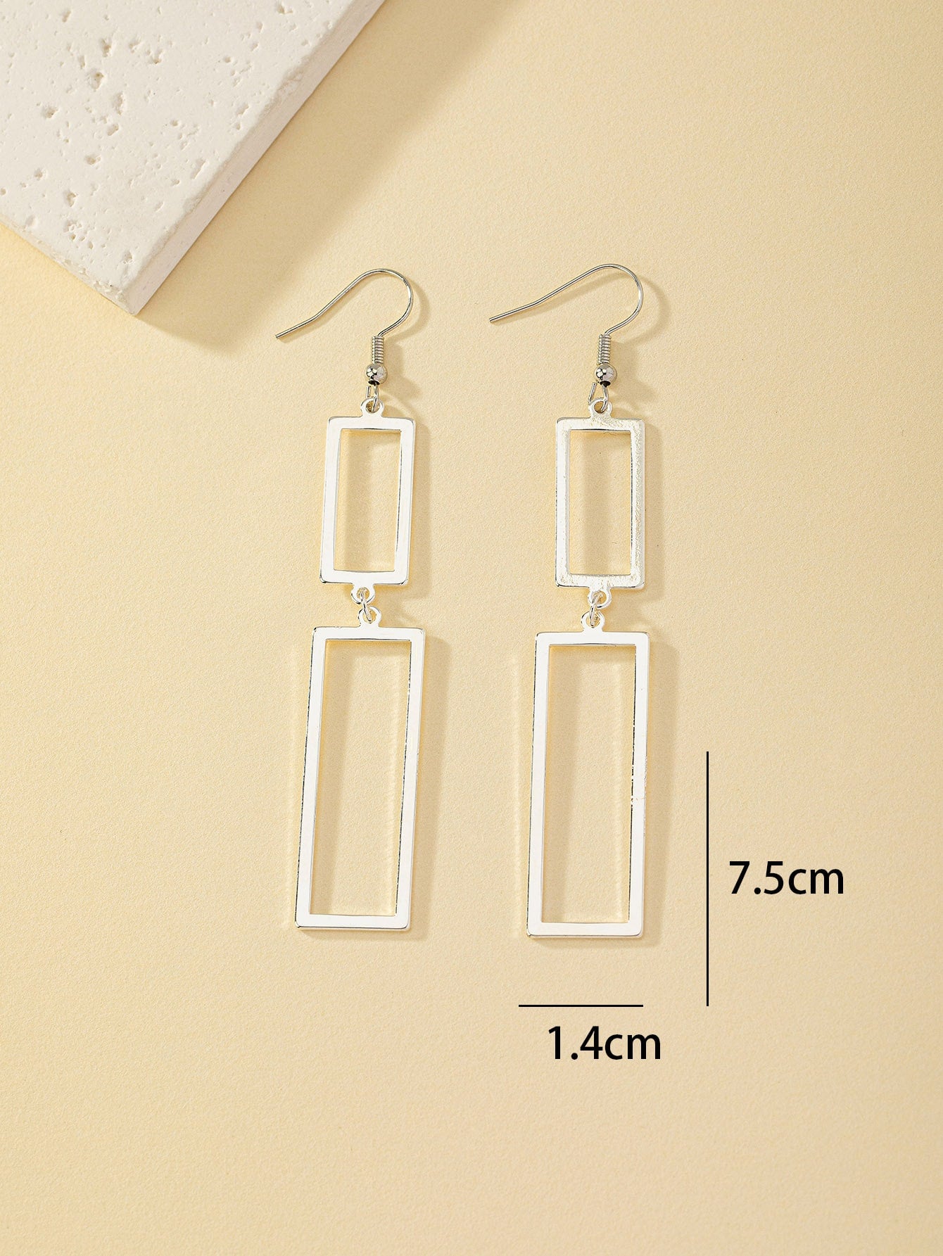 Rectangle Drop Earrings - Seen Mai