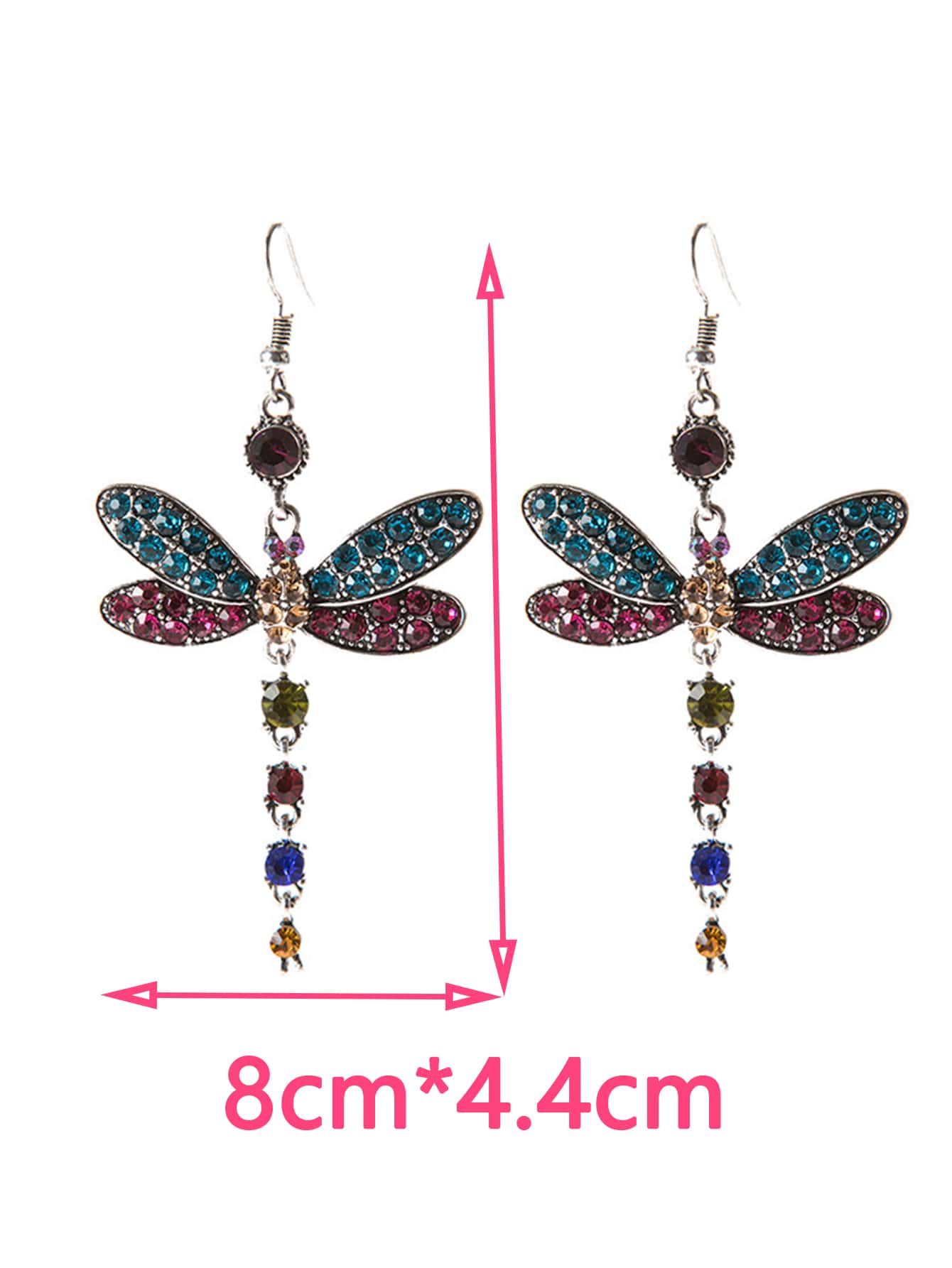 SEENMAI 2pcs Vintage Butterfly Shaped Long Dangle Earrings