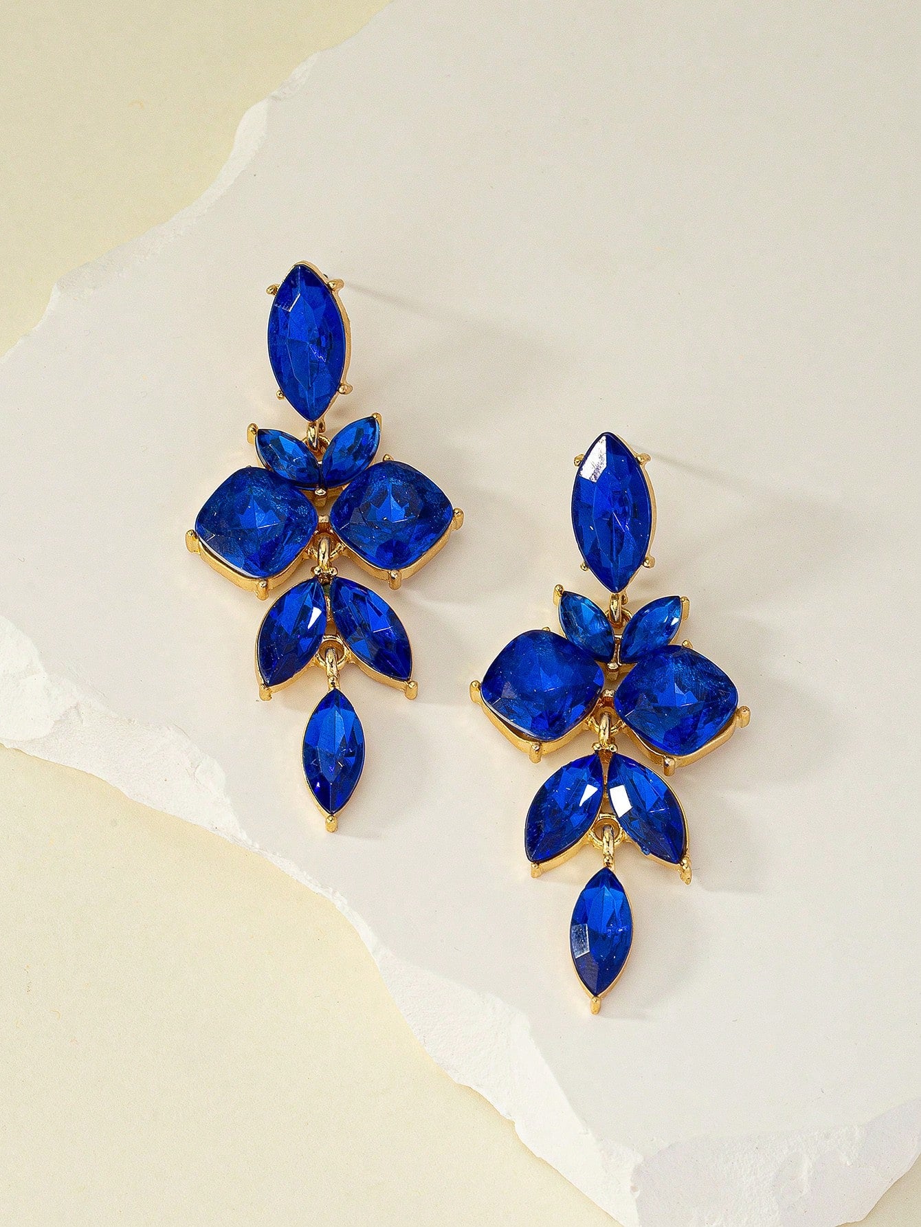 Rhinestone Decor Drop Earrings - Seen Mai