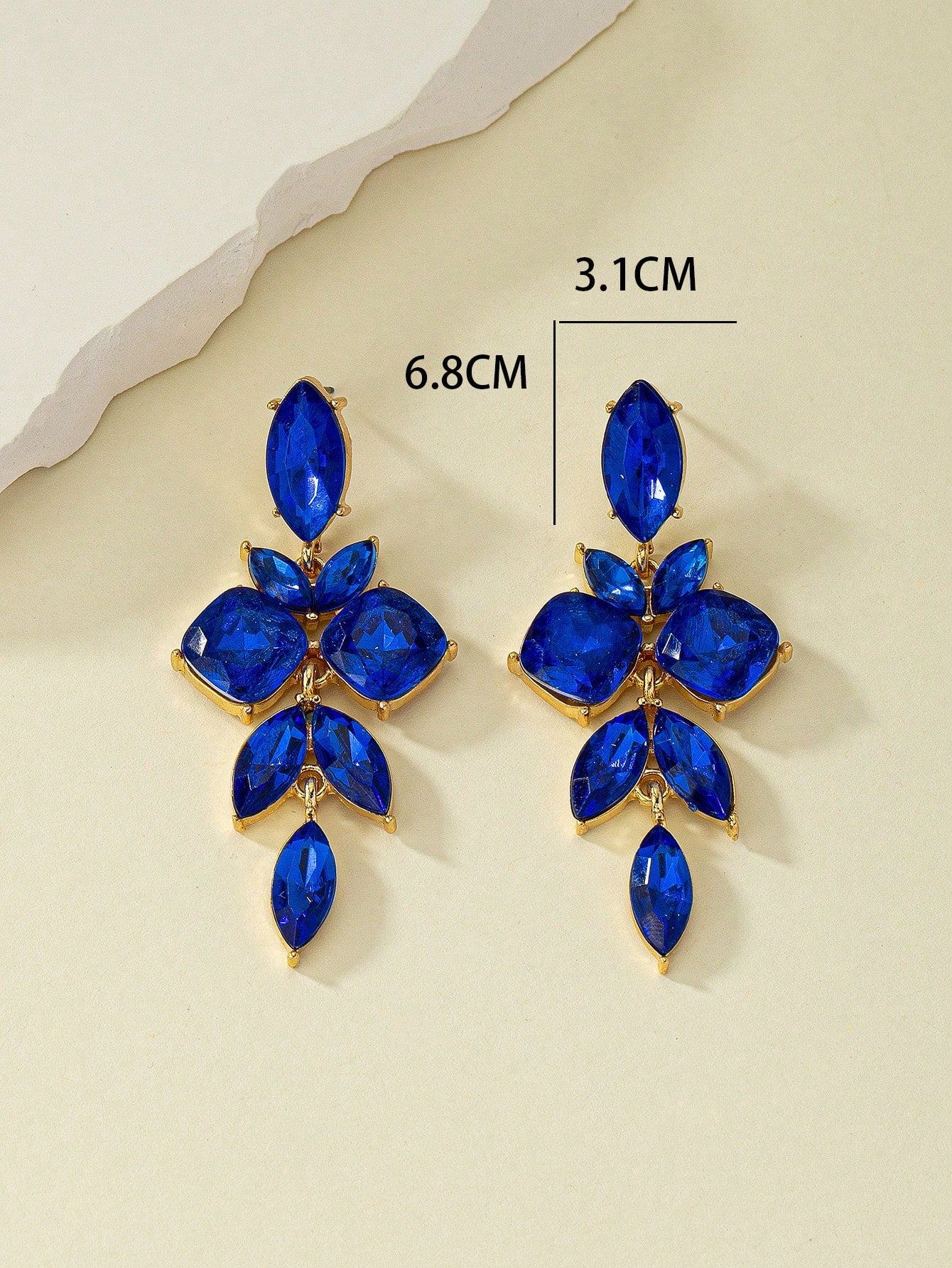 Rhinestone Decor Drop Earrings - Seen Mai