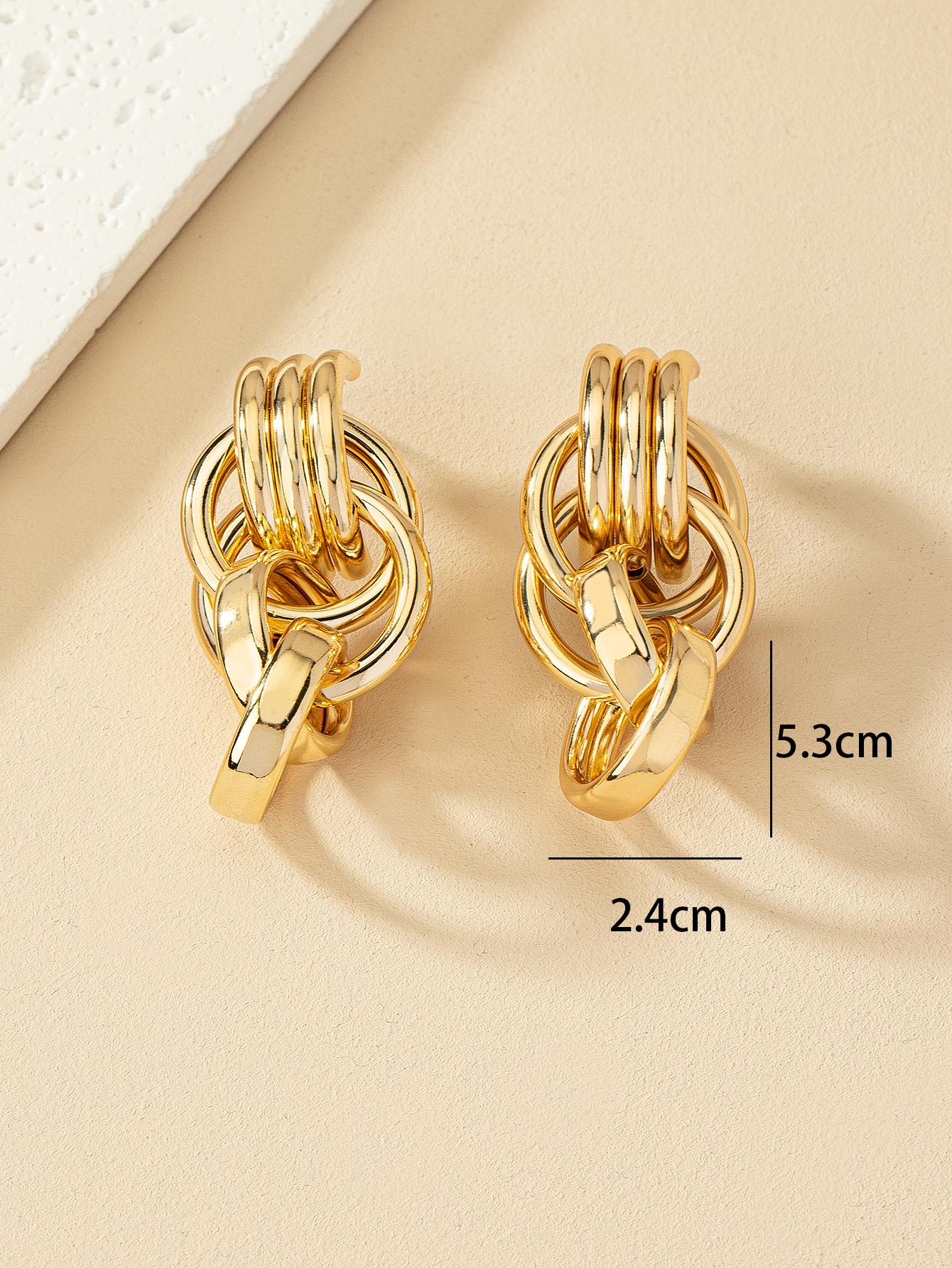 1pair Exaggerated Long Statement Earrings For Women - Seen Mai