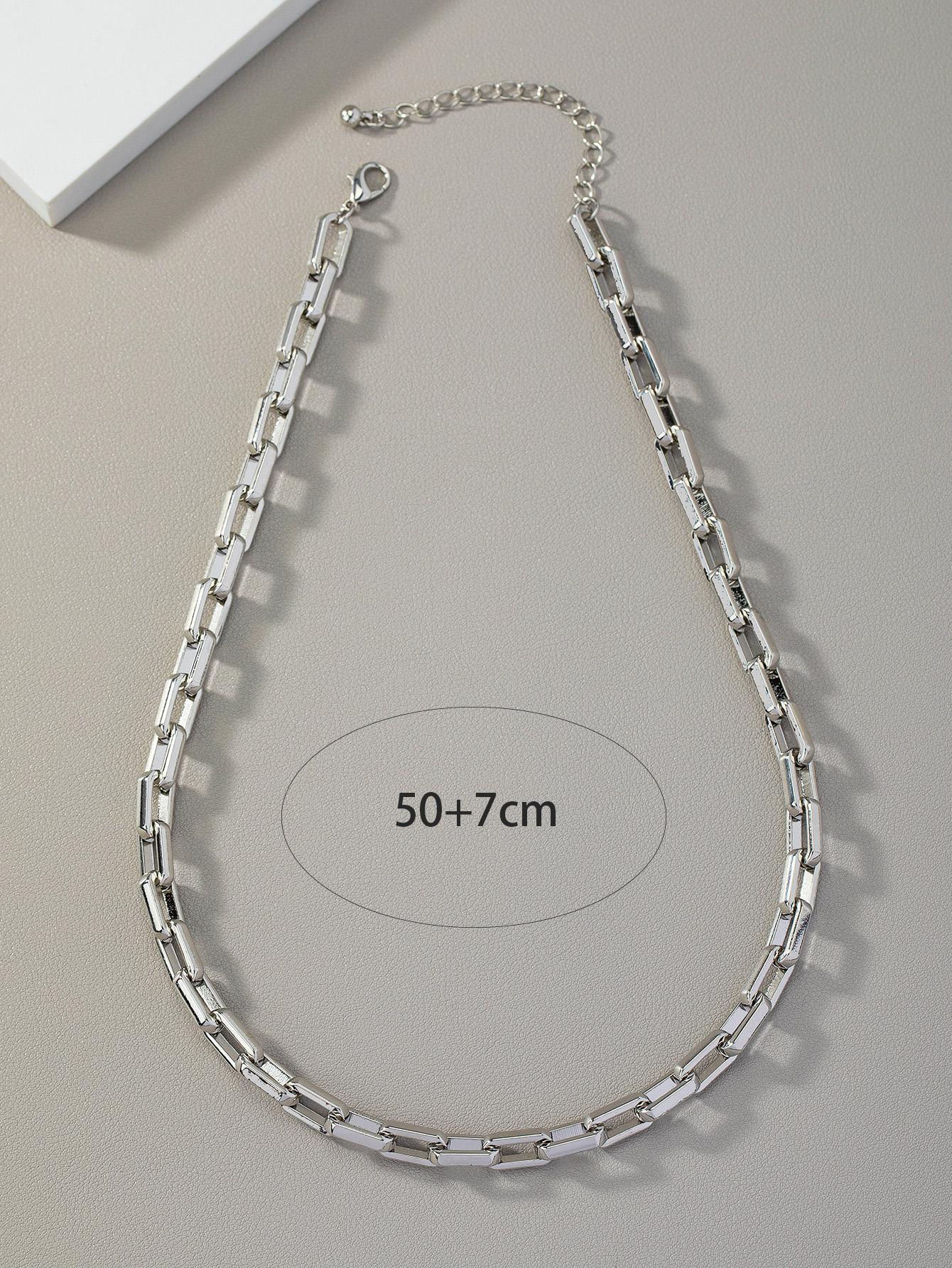 2pcs Fashionable Minimalist Thick Chain Necklace For Men - Seen Mai