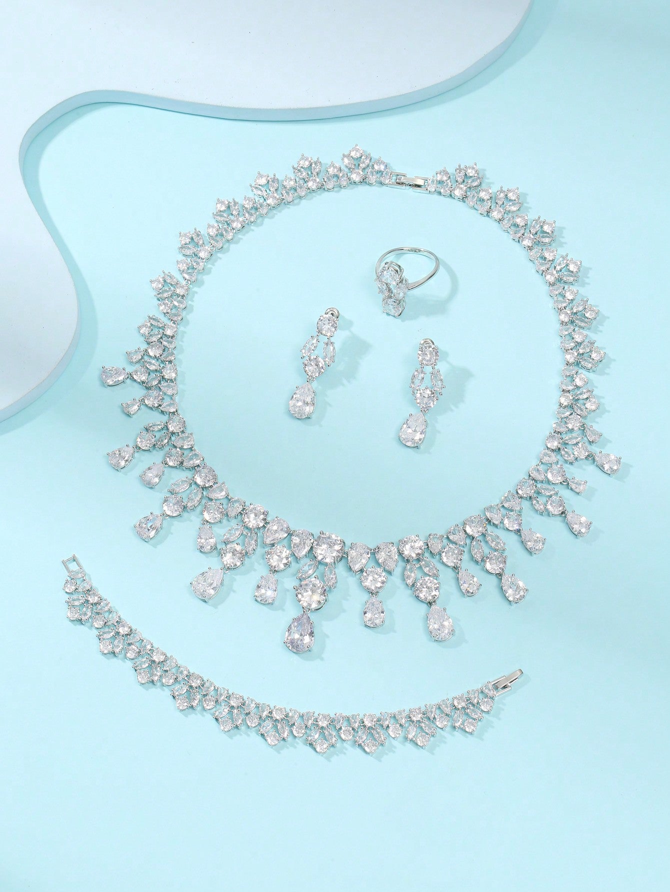 1set/5pcs Style Water Drop Shaped Necklace