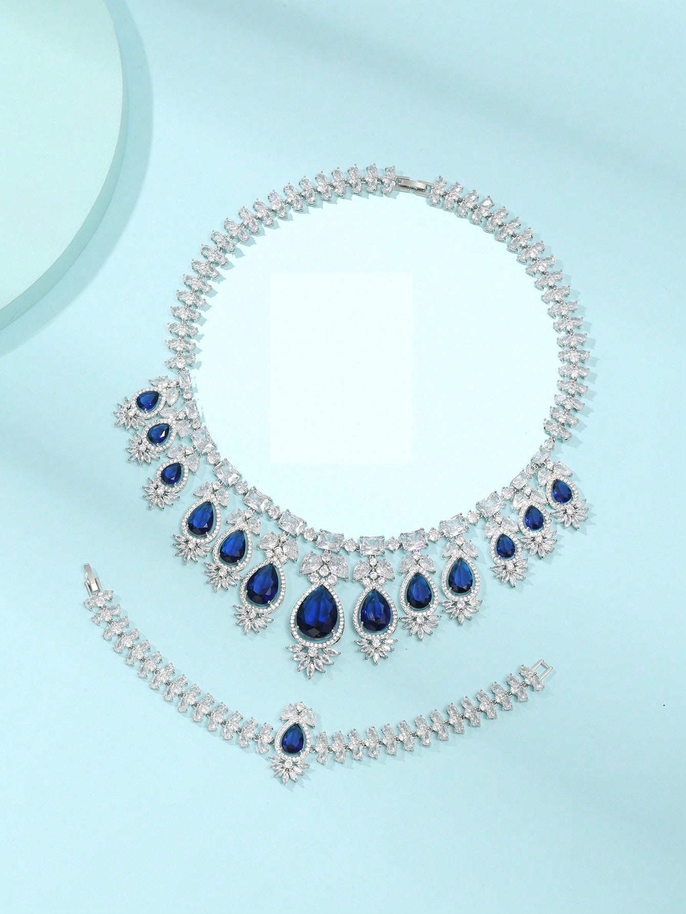 1set Of 4pcs European And American & Style Zirconia Necklace