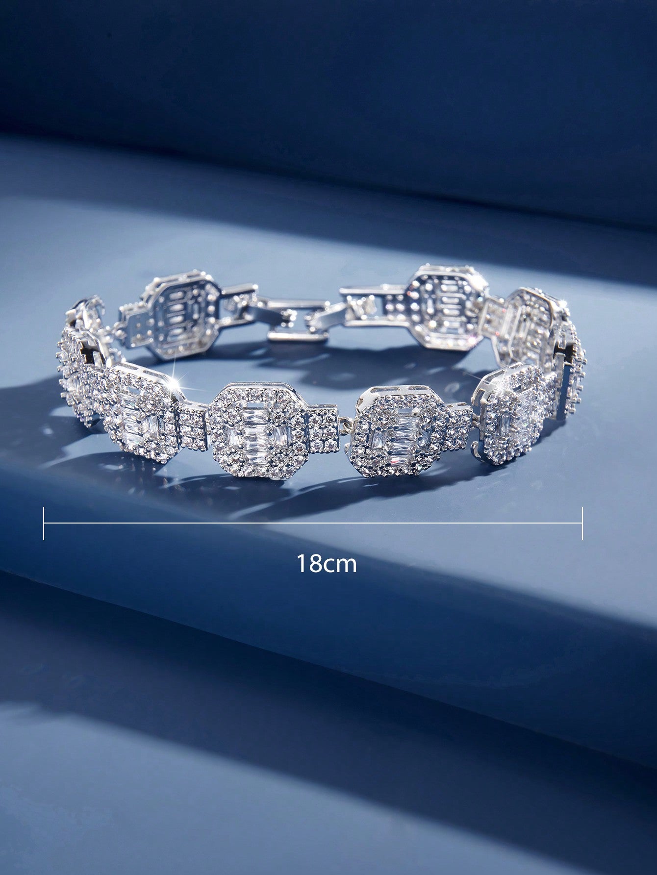 seen JEWELRY 1pc Artificial Cubic Zirconia Luxury Women's Bracelet With White Gold Plating - Seen Mai