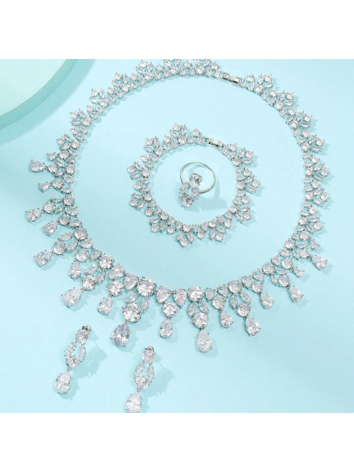 1set/5pcs Style Water Drop Shaped Necklace