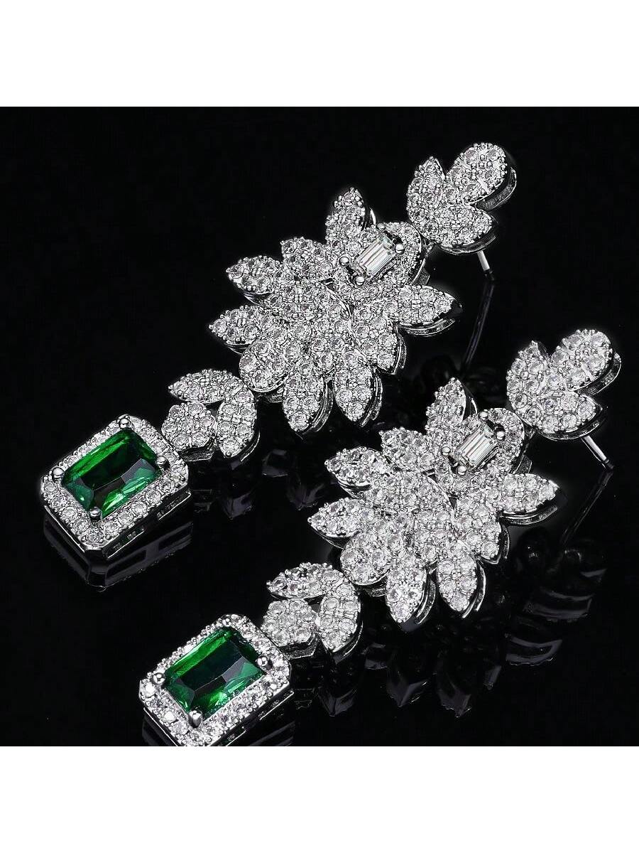 Dubai AAA Cubic Zirconia Jewelry Set 4 Pieces Bridal Wedding Jewelry Set Luxury Crystal Jewelry Accessories - Seen Mai