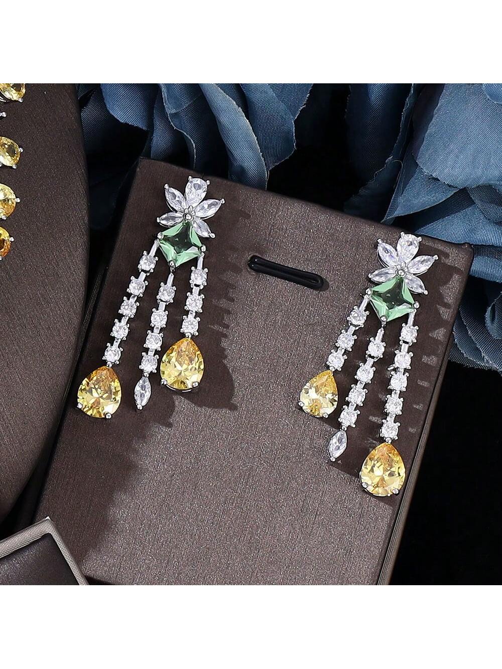 Hotsale 4pcs Bridal Jewelry Sets New Fashion Dubai Jewelry Set For Women Wedding Party Accessories Design - Seen Mai