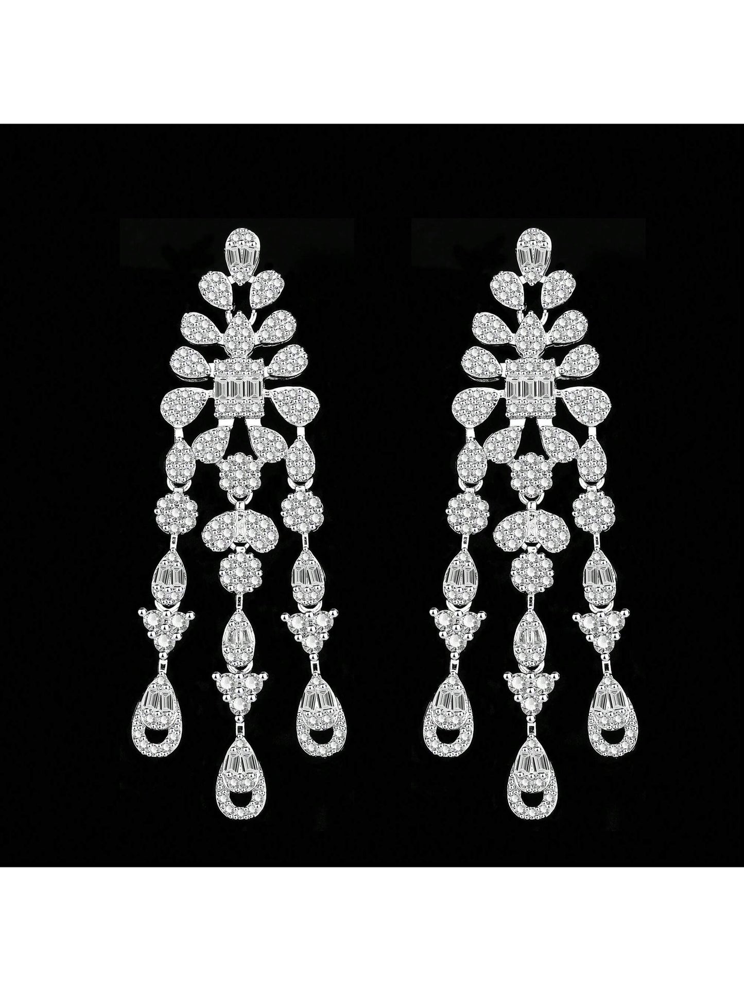 Luxury Big  Bridal Jewelry Set For Women Dubai Wedding Drop Earrings Necklace 4 Pcs Party Accessories - Seen Mai