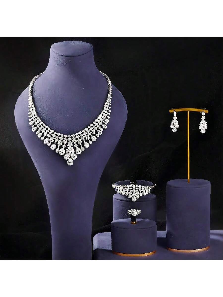 Bridal Zirconia Jewelry Sets For Women Party - Seen Mai