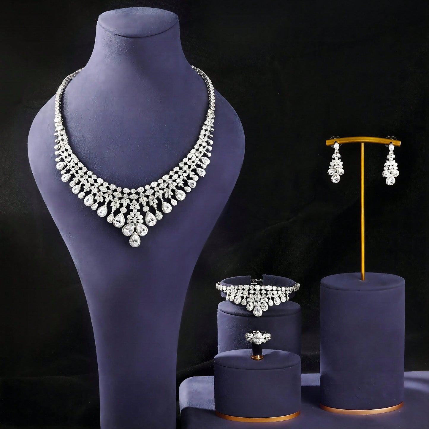 Bridal Zirconia Jewelry Sets For Women Party - Seen Mai