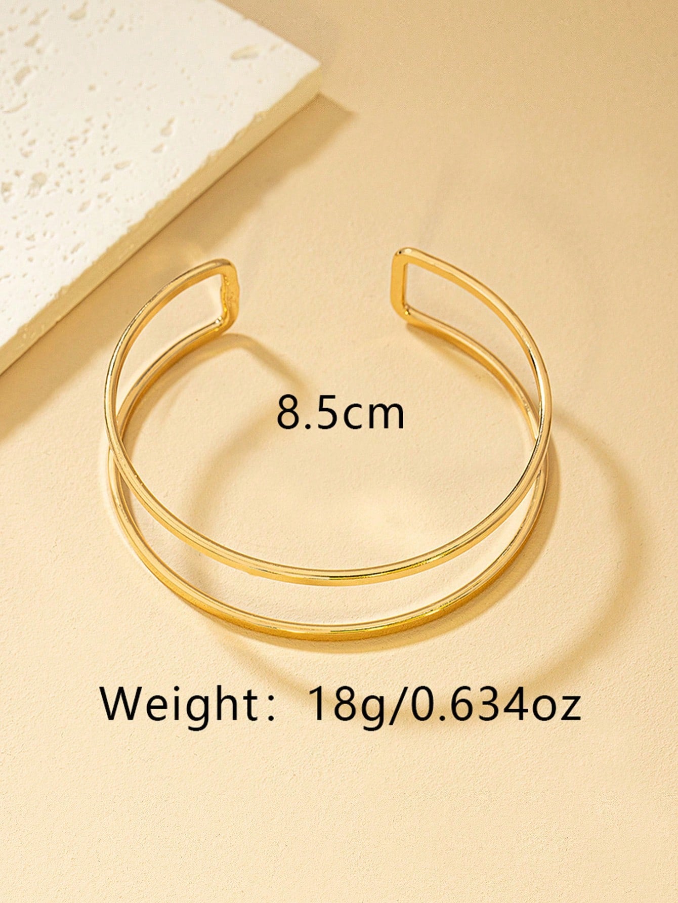 1pc Metal Geometric Hollow Line Open Ring - Seen Mai