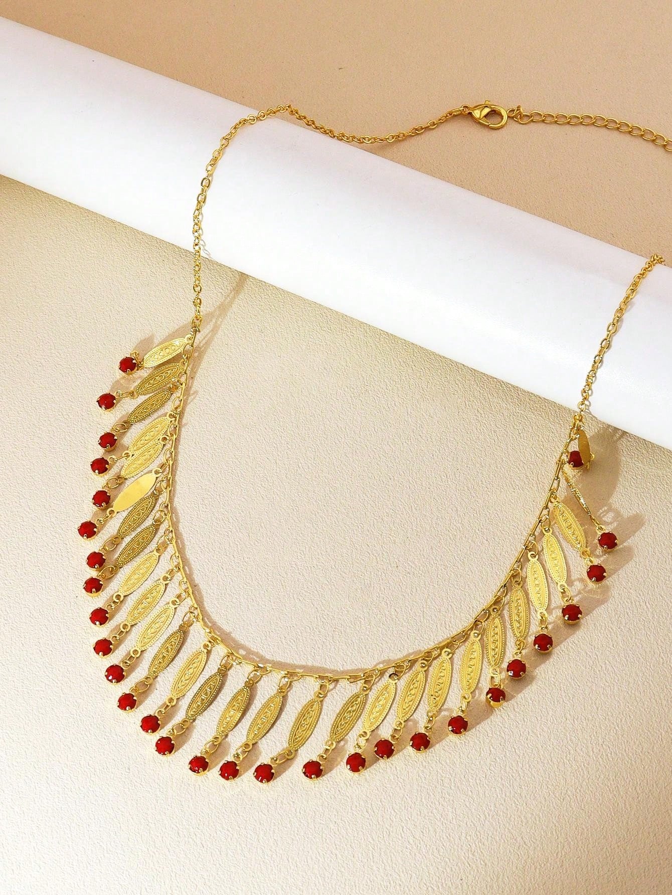 1pc Sweet Butterfly Fringe Necklace With Multicolor Gemstone Necklace Is Suitable For Women's Daily Wear - Seen Mai