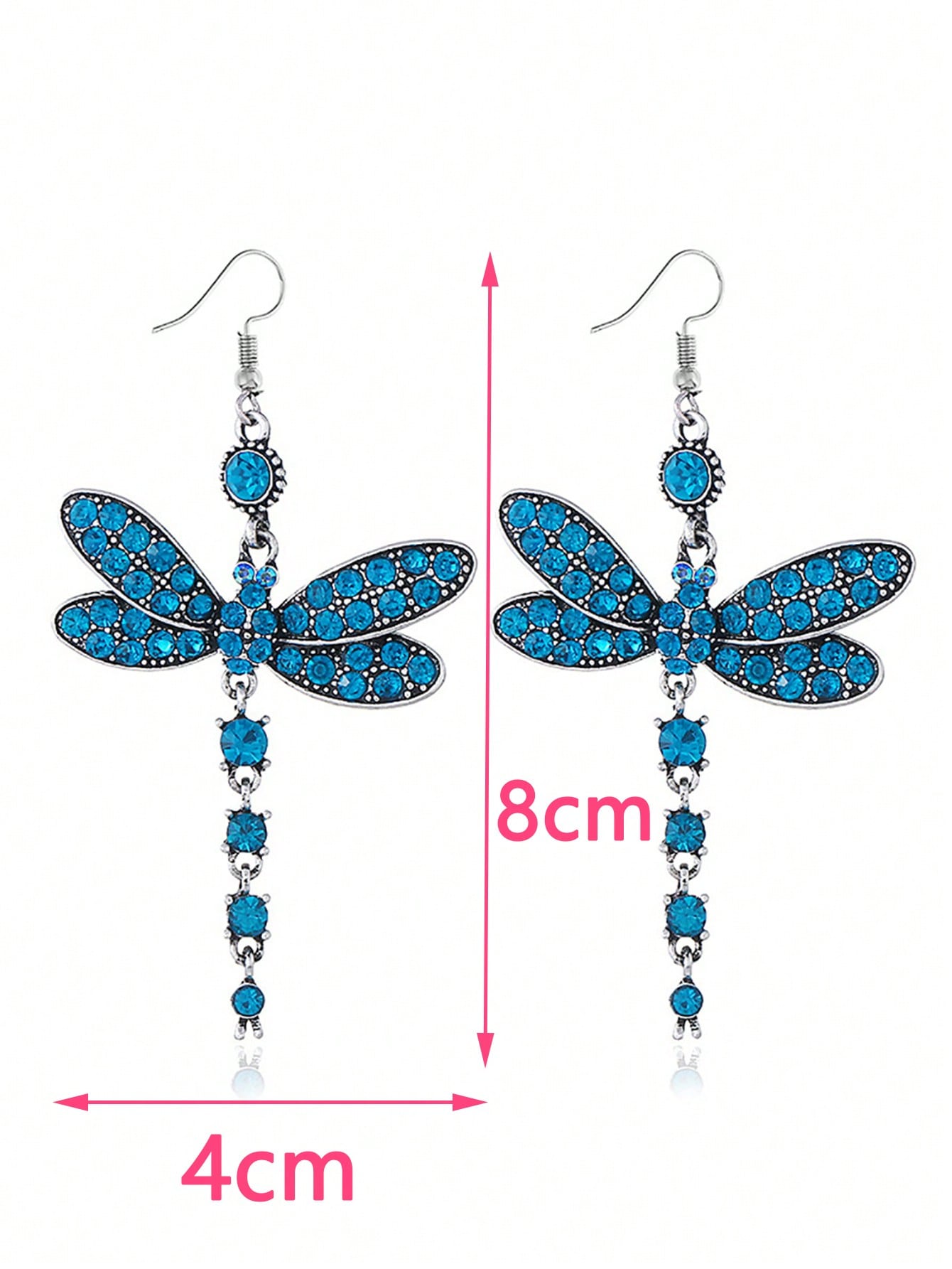 SEENMAI 2pcs Vintage Butterfly Shaped Long Dangle Earrings