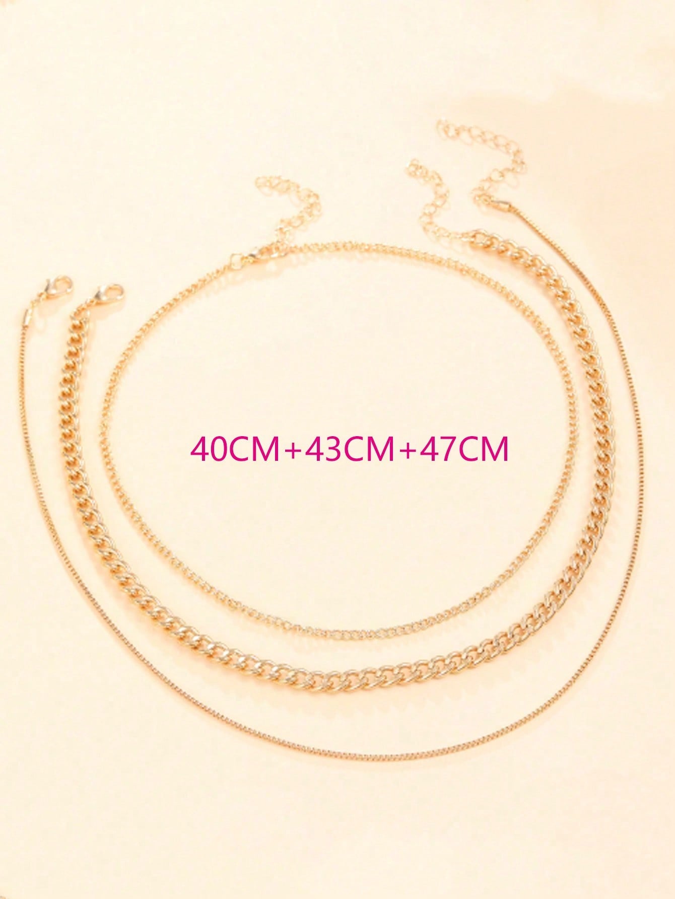 SEENMAI 3pcs Trendy Minimalist Multi-Layer Chain Necklace