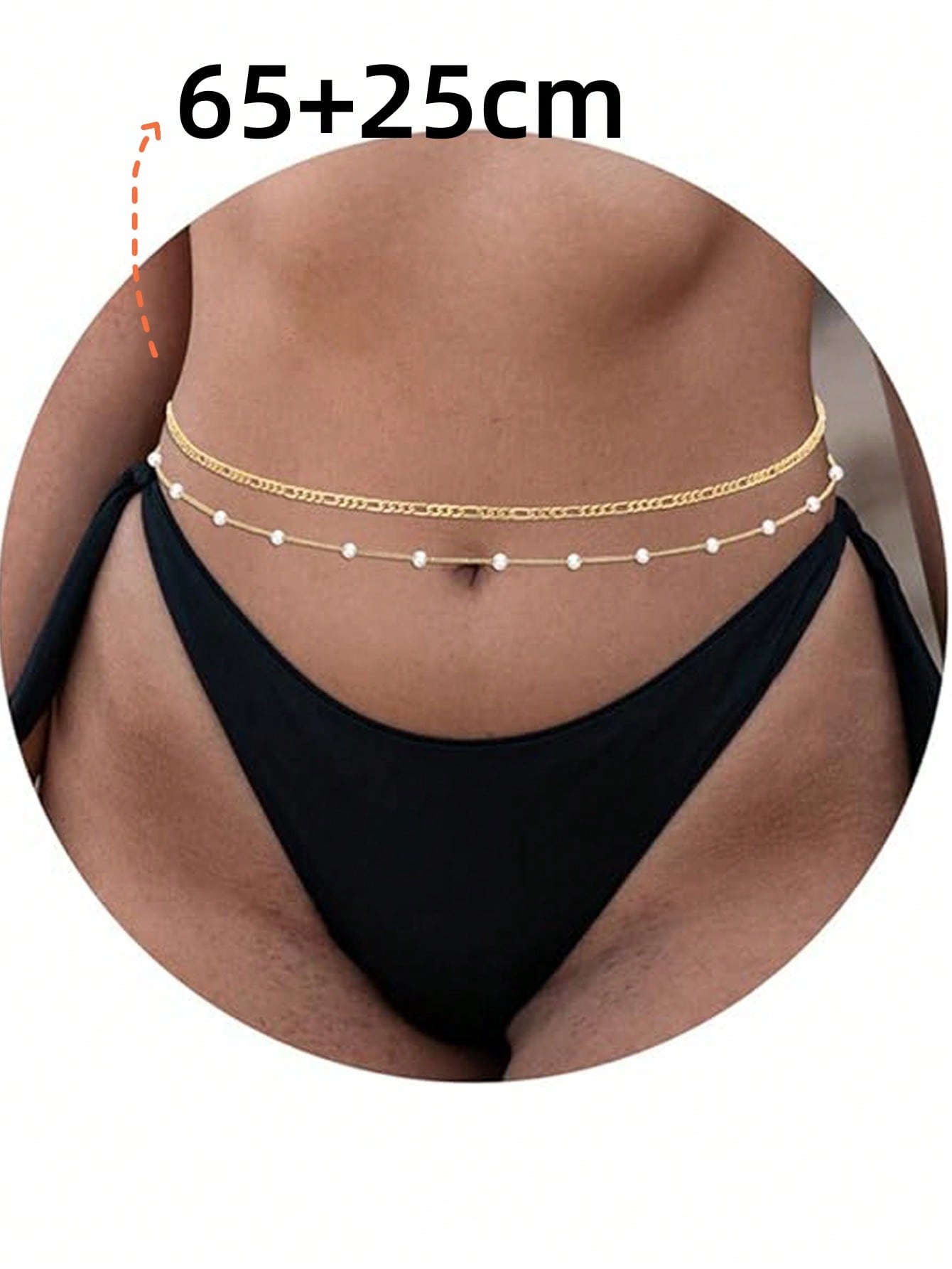 SEENMAI 1 Sexy Faux Crystal Tassel Waist Chains