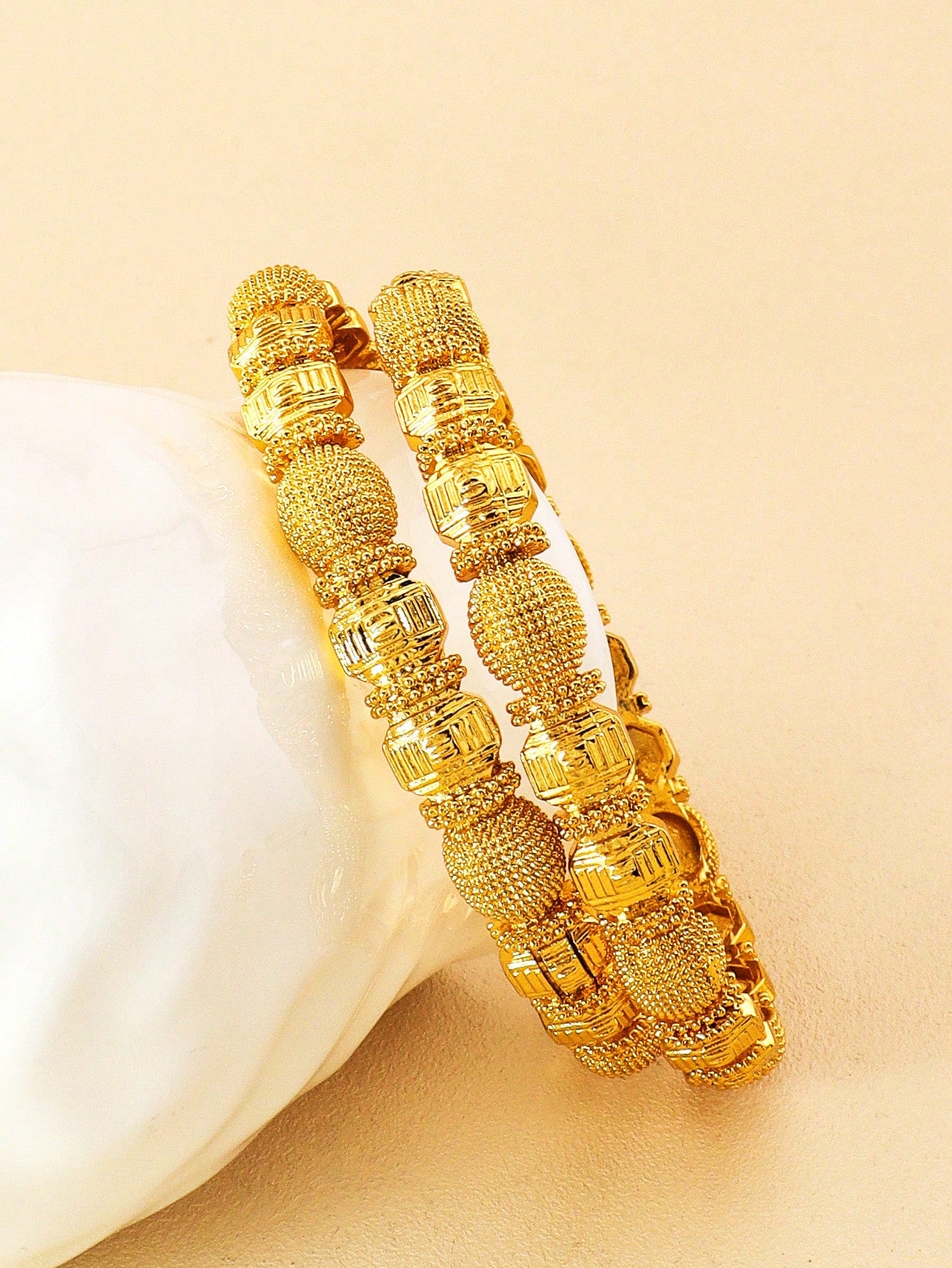 1/2/4pcs Luxury Dubai Women Bracelet Gold Bracelet Saudi Arabia Bracelet Wedding Bride Jewelry African Birthday Gift - Seen Mai