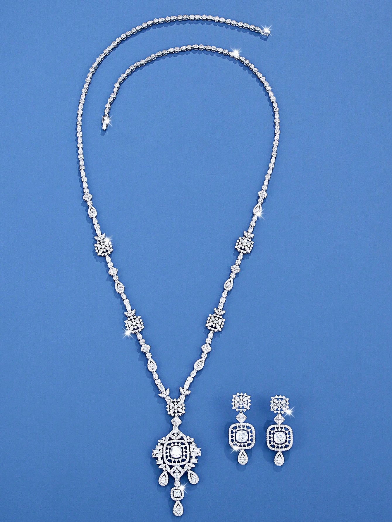 seen JEWELRY 3pcs/Set Luxurious Cubic Zirconia Necklace - Seen Mai