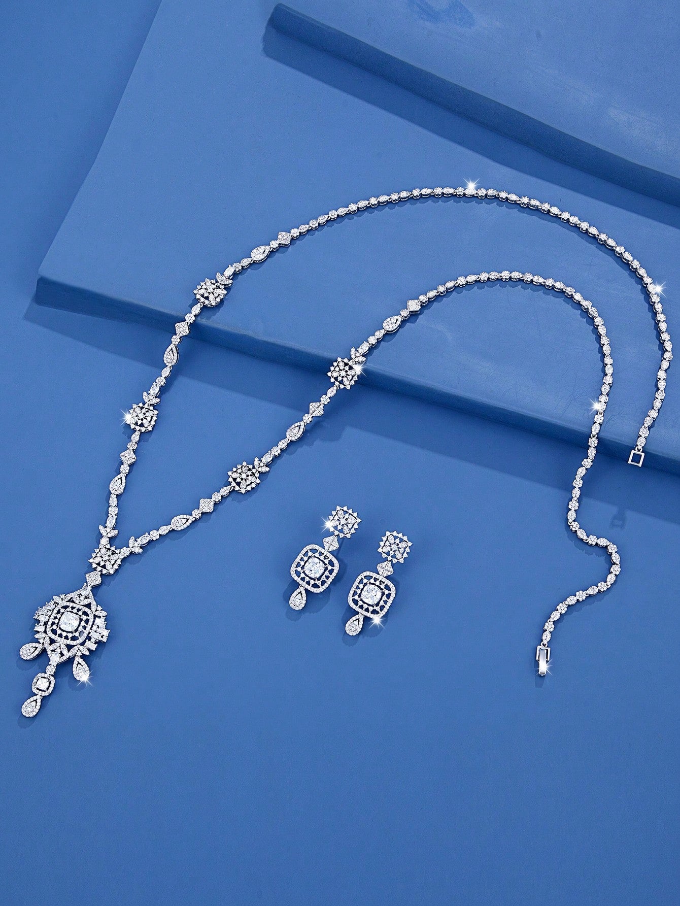 seen JEWELRY 3pcs/Set Luxurious Cubic Zirconia Necklace - Seen Mai