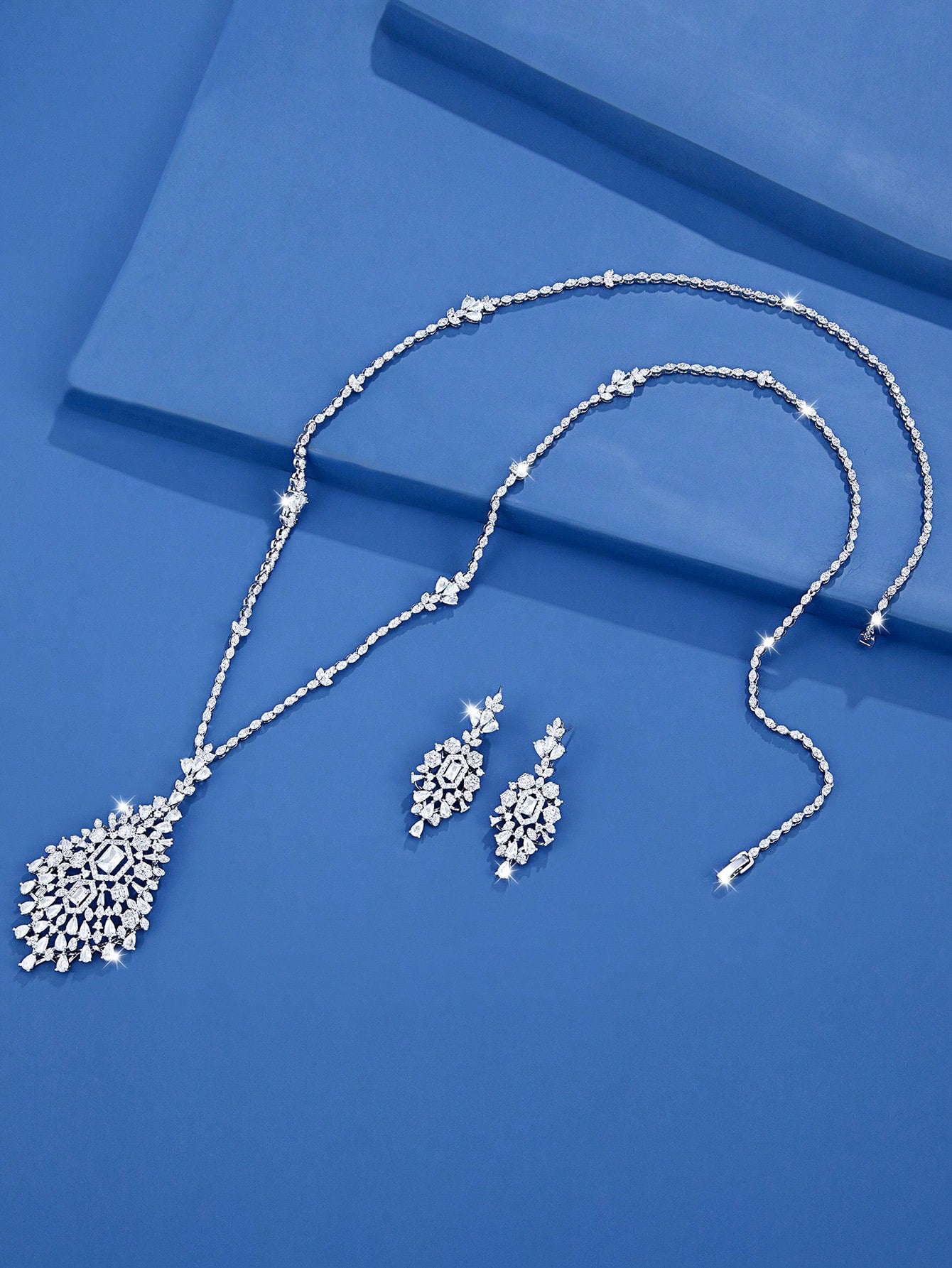 seen JEWELRY 3pcs/Set Luxury Artificial Zirconia Stone Necklace - Seen Mai