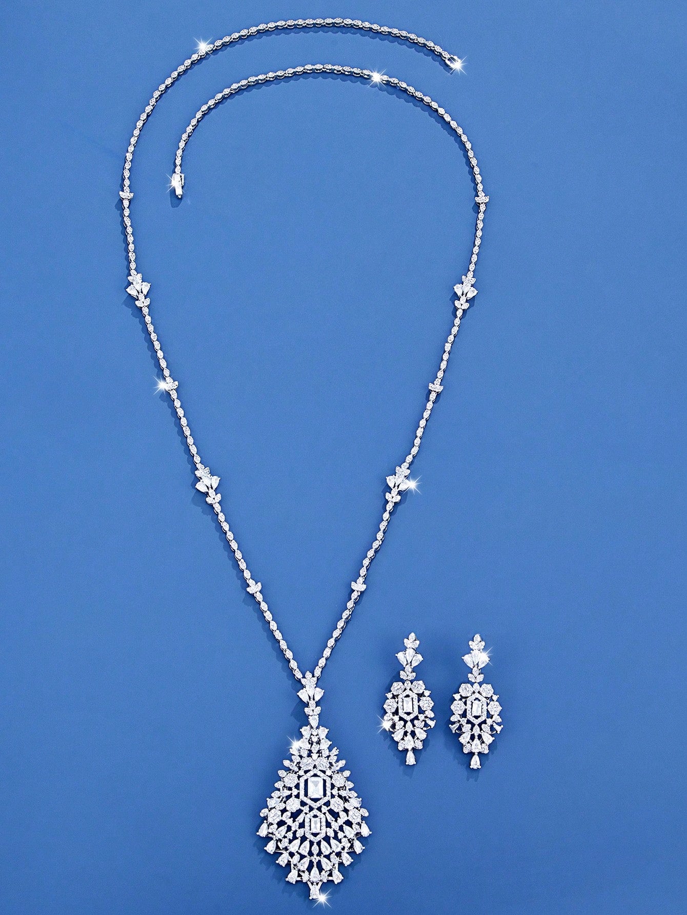 seen JEWELRY 3pcs/Set Luxury Artificial Zirconia Stone Necklace - Seen Mai