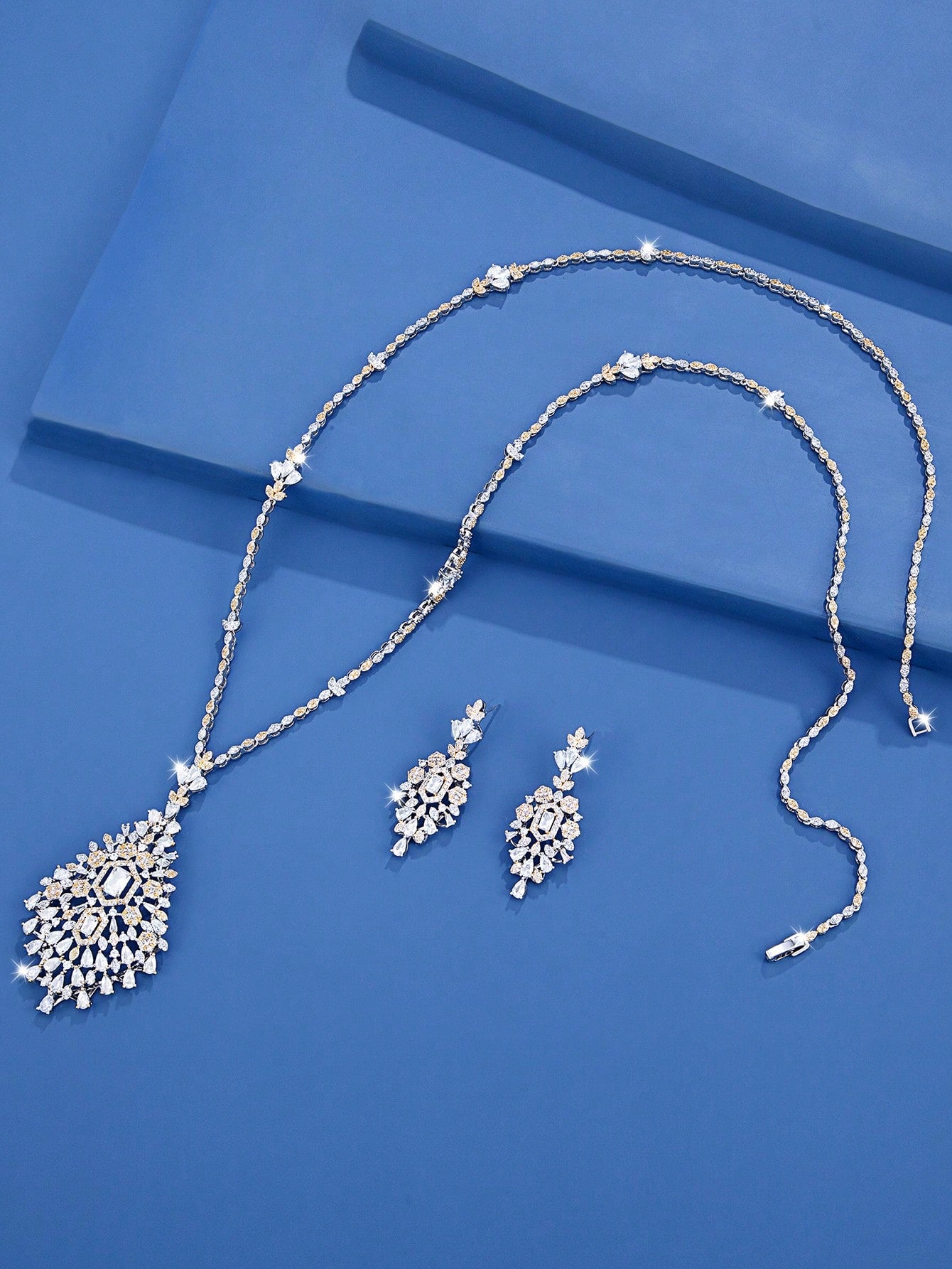 seen JEWELRY 3pcs/Set Luxury Artificial Zirconia Stone Necklace - Seen Mai