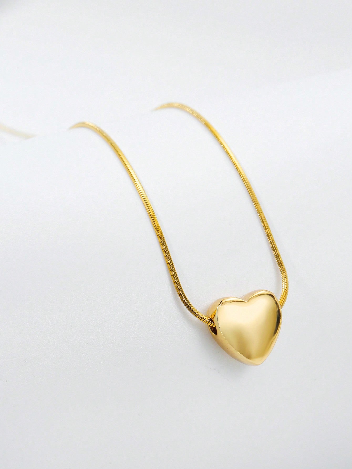 1pc Minimalist Stainless Steel Heart Necklace For Women