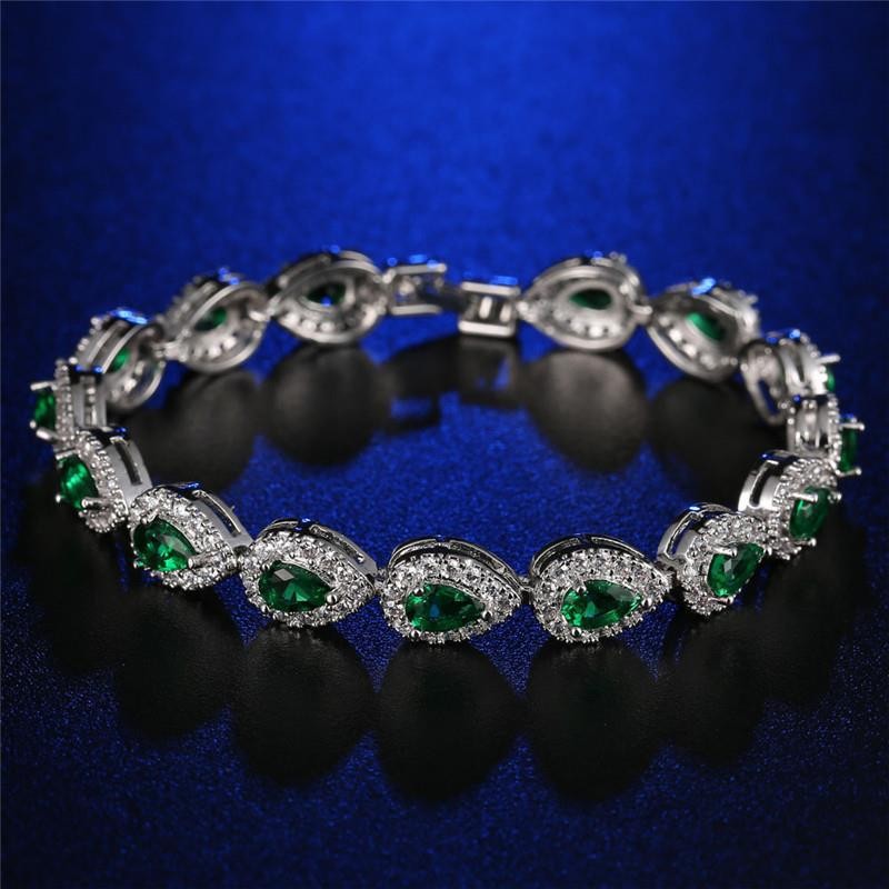 European and American cross-border personality geometric multi-element rhinestone set bracelet retro simple copper bracelet hand jewelry