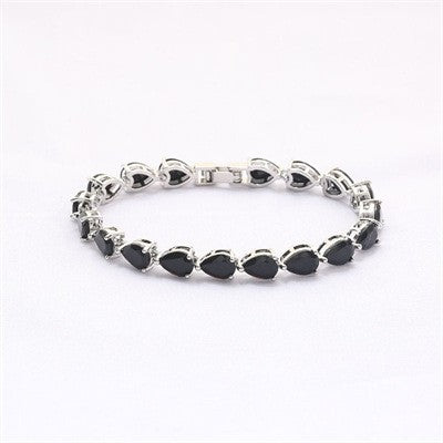 hot selling classic popular water drop bracelet colorful seven color zircon bracelet women's bridal wedding jewelry