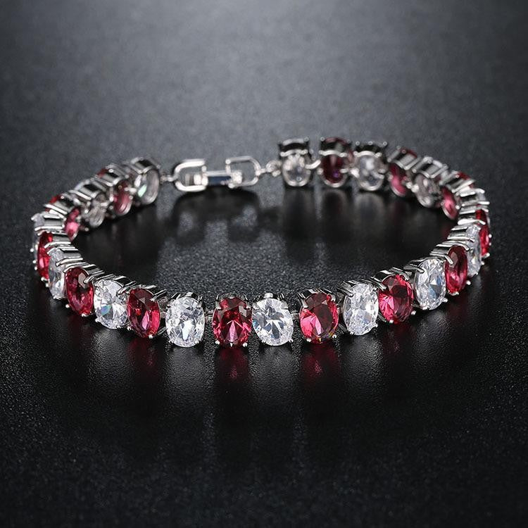 European and American cross-border personality geometric multi-element rhinestone set bracelet retro simple copper bracelet hand jewelry