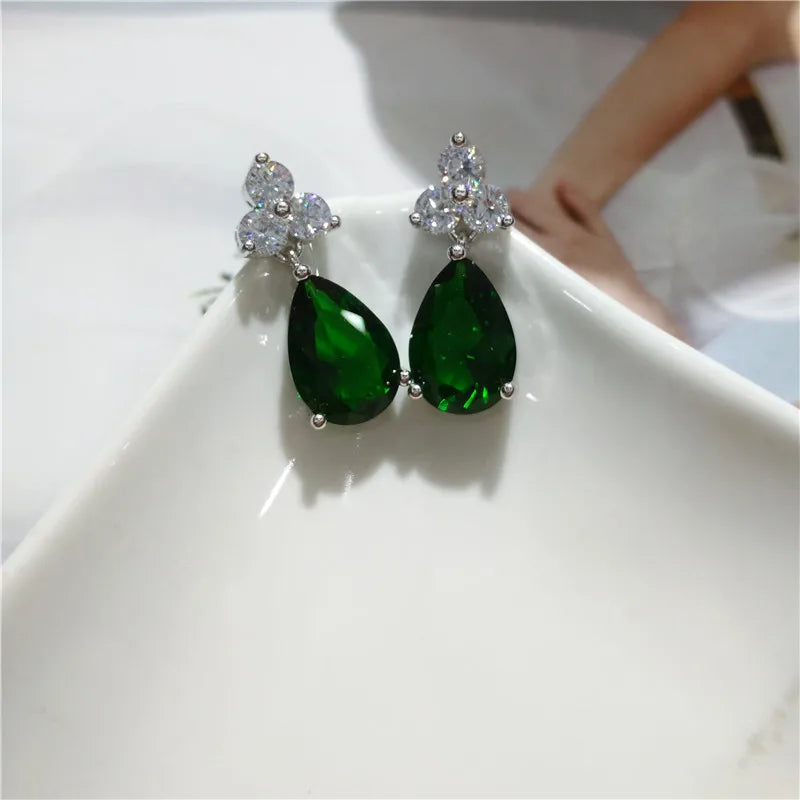 Bilincolor Trendy Fashion Cubic Zirconia Cute Earrings for Women