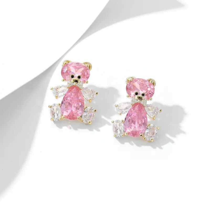 Bilincolor Sweet Temperament and Cute Little Bear Earrings for Women