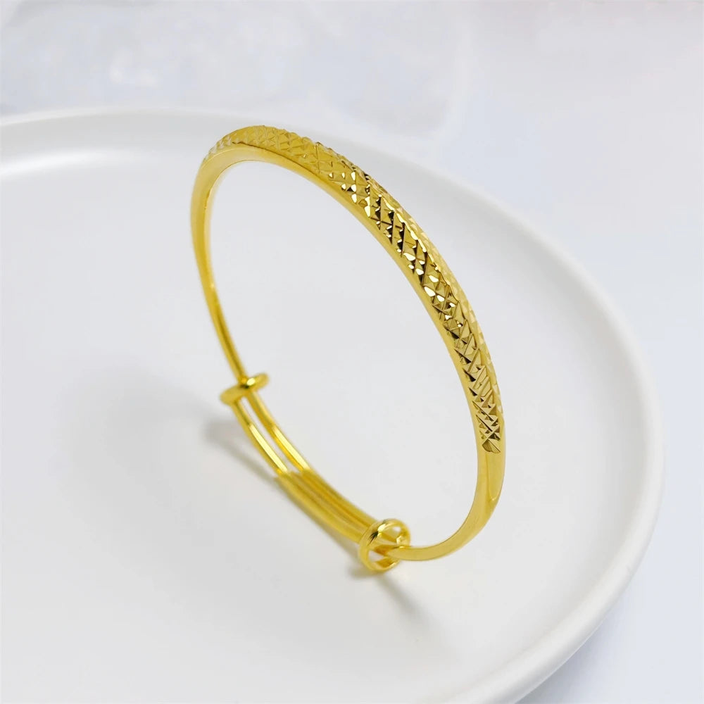 Women's Hand Bracelet Stainless Steel Gold Color Cuff Bangles Adjustable Pulsera Femme Wristband Trendy Jewelry Accessories