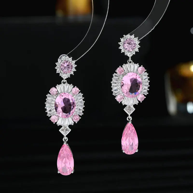 Bilincolor Light and Luxurious High Sense Water Drop Earrings for Gift for Black Friday