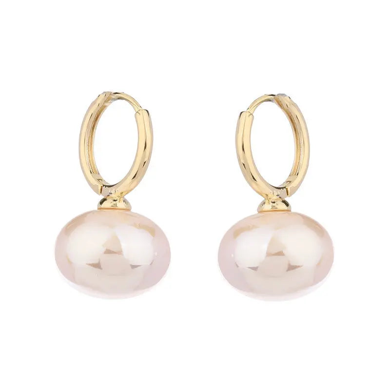 Bilincolor Korean Super Fairy Temperament Simple and Popular Design French High Grade Pearl Earring  for Wedding or Party