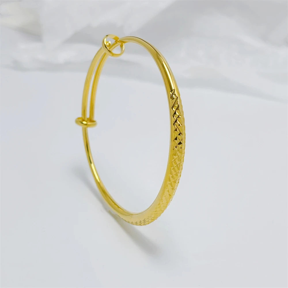 Women's Hand Bracelet Stainless Steel Gold Color Cuff Bangles Adjustable Pulsera Femme Wristband Trendy Jewelry Accessories