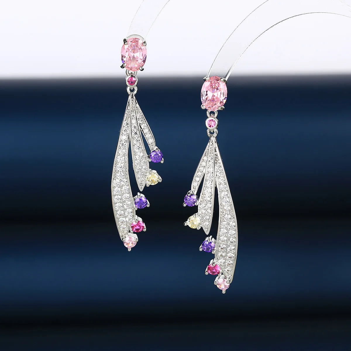 Bilincolor Luxurious and Fashionable Zircon Earrings for Wedding or Party