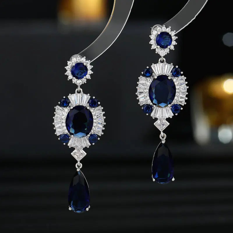 Bilincolor Light and Luxurious High Sense Water Drop Earrings for Gift for Black Friday