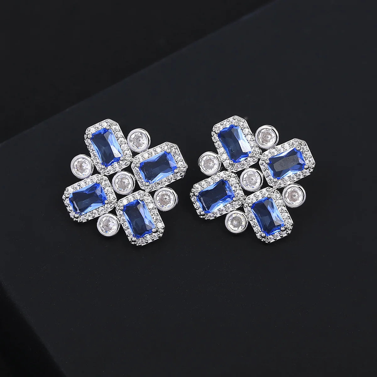 Bilincolor New luxurious Zircon Flower Earrings for Christmas "Gift