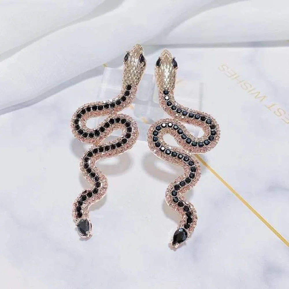 Bilincolor Light Luxury and Cool Snake Earrings  for Women