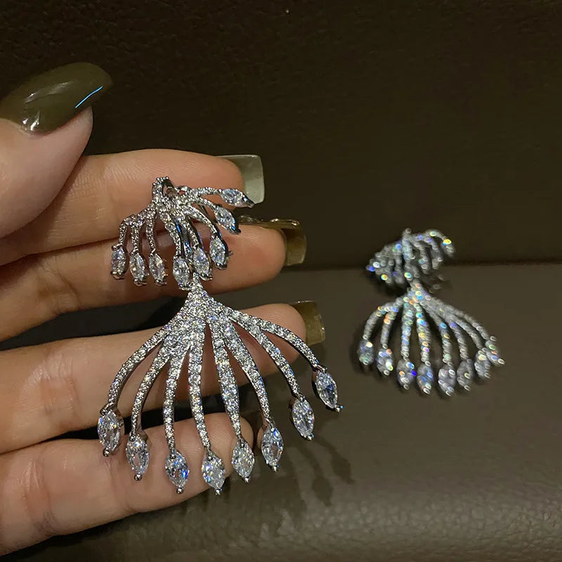 Bilincolor Jellyfish Zircon Earrings for Women