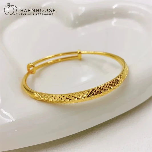 Women's Hand Bracelet Stainless Steel Gold Color Cuff Bangles Adjustable Pulsera Femme Wristband Trendy Jewelry Accessories