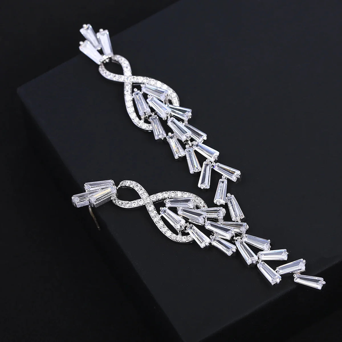 Luxury Zircon Long Earrings For Women or Girls  Chrismas' Gift